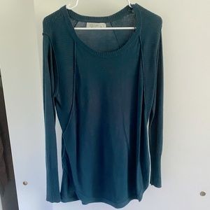 Turquoise long sleeved sweater